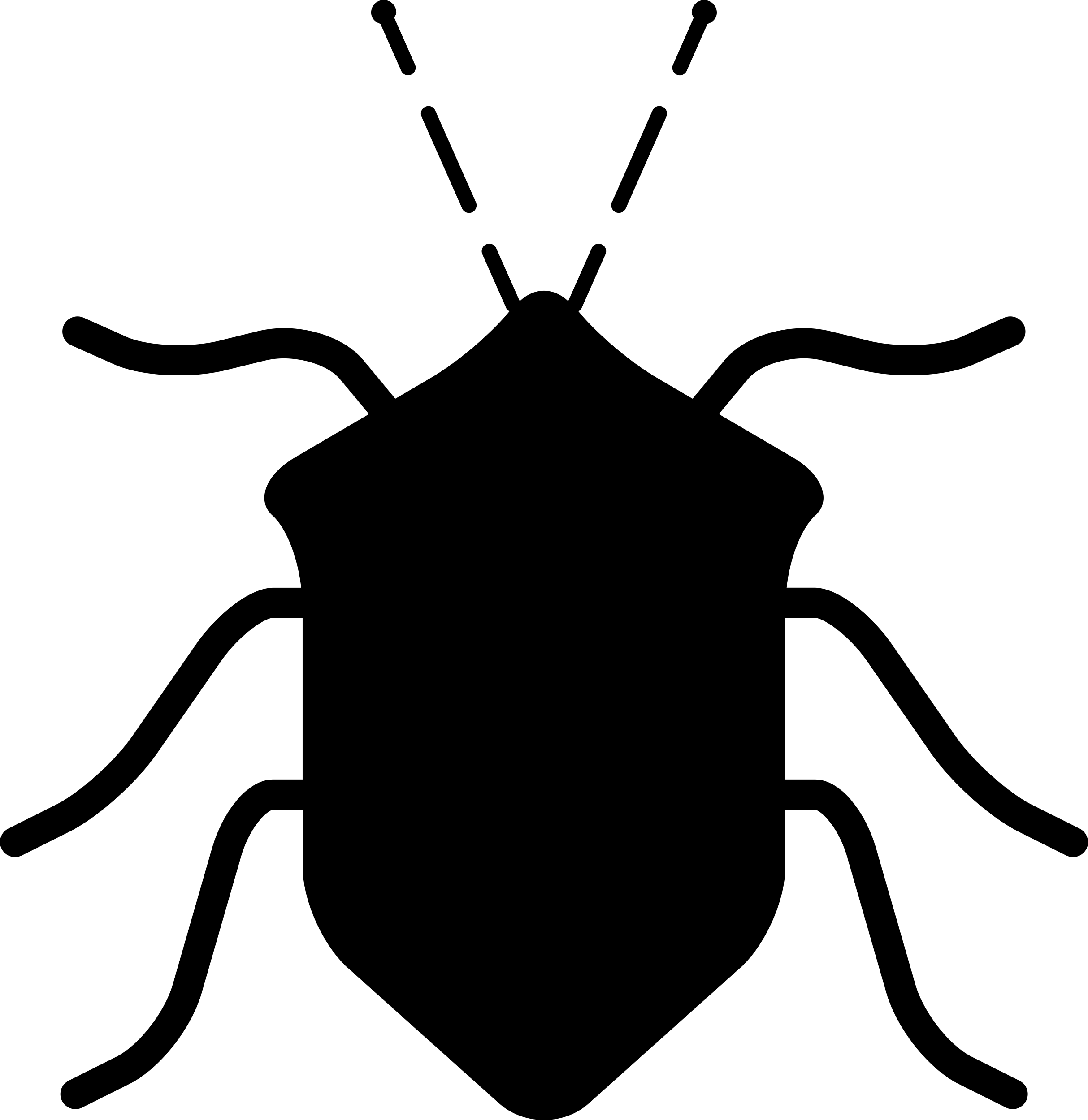 Bug Black Insect Shape From Top View Sketch Style Svg Vector Free Vectors
